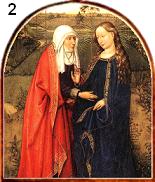 Nawiedzenie Świętej Elżbiety - Jacques Daret XVw.